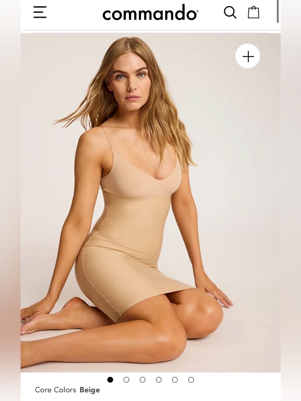 NEW | Commando | Two Faced Tech Control Full Slip, Nude/Biege, Medium, NWT